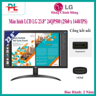 Màn hình máy tính LG QHD 23.8' IPS AMD FreeSync™ HDR10 sRGB 99% 24QP500-B - Hàng Chính Hãng