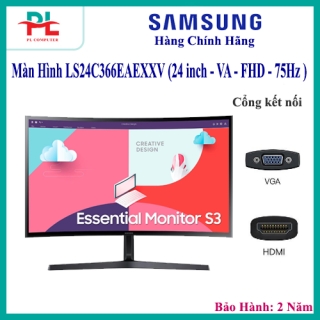 Màn hình máy tính Samsung LS24C366EAEXXV | 24 inch, Full HD, VA, 75Hz, 4ms, cong - Hàng Chính Hãng
