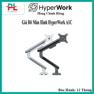 Giá đỡ màn hình HyperWork A1C (TRẮNG/ĐEN) - Hàng Chính Hãng