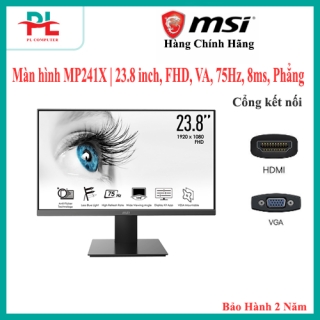 Màn hình MSI Pro MP241X | 23.8 inch, FHD, VA, 75Hz, 8ms, Phẳng - Hàng Chính Hãng