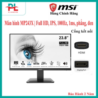 Màn hình 23.8 inch MSI Pro MP243X | Full HD, IPS, 100Hz, 1ms, phẳng, đen - Hàng Chính Hãng