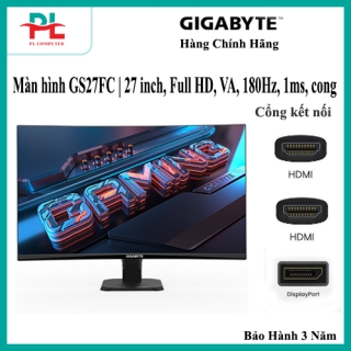 Màn hình Gaming Gigabyte GS27FC | 27 inch, Full HD, VA, 180Hz, 1ms, cong - Hàng Chính Hãng