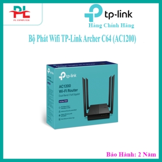 Bộ Phát Wifi TP-Link Archer C64 Mumimo Gigabit (AC1200) Băng Tần Kép - HÀNG CHÍNH HÃNG