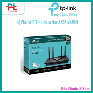 Bộ Phát Wifi TP-Link Archer AX55 Wi-Fi 6 Gigabit Băng Tần Kép AX3000  - HÀNG CHÍNH HÃNG