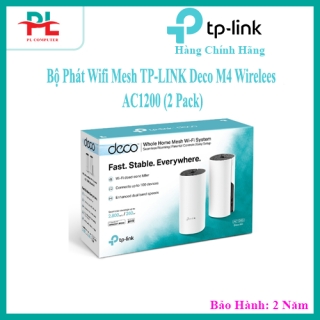 Bộ Phát Wifi Mesh TP-LINK Deco M4 Wirelees AC1200 (2 Pack) - HÀNG CHÍNH HÃNG
