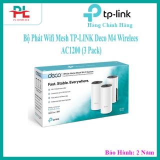 Bộ Phát Wifi Mesh TP-LINK Deco M4 Wirelees AC1200 (3 Pack) - HÀNG CHÍNH HÃNG