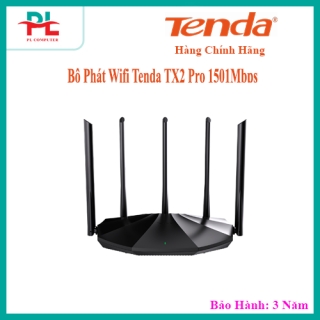 Bộ Phát Wifi Tenda TX2 Pro 1501Mbps 5 Anten Băng Tần Kép Wifi 6 - HÀNG CHÍNH HÃNG