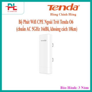 Bộ Phát Wifi CPE Ngoài Trời Tenda O6 (chuẩn AC 5GHz 16dBi, khoảng cách 10km) - HÀNG CHÍNH HÃNG
