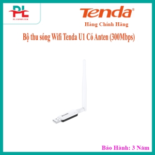 Bộ thu sóng Wifi Tenda U1 Có Anten (300Mbps) - HÀNG CHÍNH HÃNG