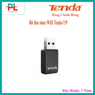 Bộ thu sóng Wifi Tenda U9 Mini ( AC 650Mbps – 2 Băng Tần) - HÀNG CHÍNH HÃNG