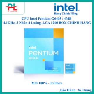 CPU Intel Pentium G6405 / 4MB / 4.1GHz / 2 Nhân 4 Luồng / LGA 1200 ( BOX CHÍNH HÃNG )