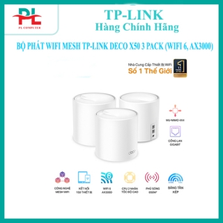 BỘ PHÁT WIFI MESH TP-LINK DECO X50 3 PACK (WIFI 6, AX3000) - Hàng Chính Hãng