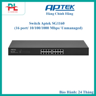 Switch Aptek SG1160 (16 port/ 10/100/1000 Mbps/ Unmanaged) - Hàng Chính Hãng