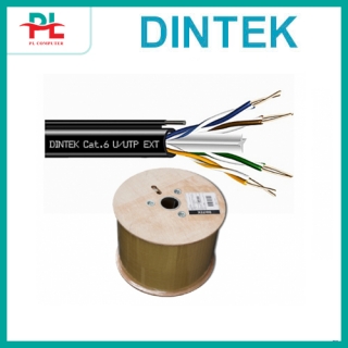 Cáp mạng Dintek Cat 6 1101-04057 ngoài trời có thép gia cường lực - Hàng Chính Hãng