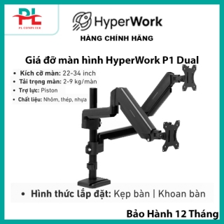 Giá đỡ màn hình HyperWork P1 Dual - Hàng Chính Hãng