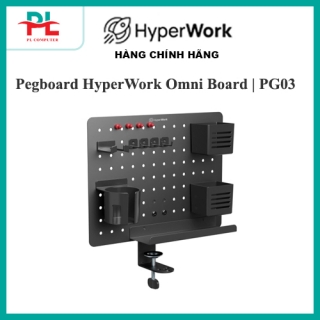 Bảng treo đồ Pegboard xoay HyperWork Omni Board PG03 (Hàng chính hãng) - Chất liệu kim loại, kẹp bàn tùy chỉnh linh hoạt