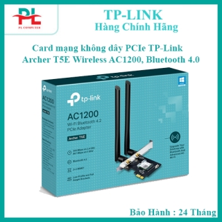 Card mạng không dây PCIe TP-Link Archer T5E Wireless AC1200, Bluetooth 4.0 - Hàng Chính Hãng