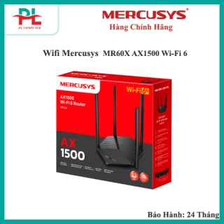 Bộ phát WiFi 6 MERCUSYS MR60X chuẩn tốc độ AX1500 - Hàng Chính Hãng