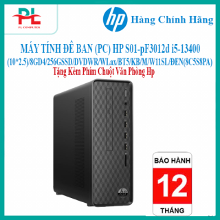 MÁY TÍNH ĐỂ BÀN (PC) HP S01-pF3012d i5-13400(10*2.5)/8GD4/256GSSD/DVDWR/WLax/BT5/KB/M/W11SL/ĐEN(8C5S8PA)