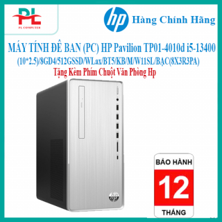 MÁY TÍNH ĐỂ BÀN (PC) HP Pavilion TP01-4019d i5-13400(10*2.5)/8GD4/512GSSD/WLax/BT5/KB/M/W11SL/BẠC(8X3R3PA)