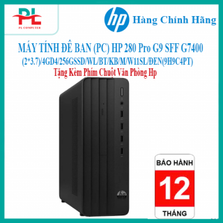 MÁY TÍNH ĐỂ BÀN (PC) HP 280 Pro G9 SFF G7400(2*3.7)/4GD4/256GSSD/WL/BT/KB/M/W11SL/ĐEN(9H9C4PT)