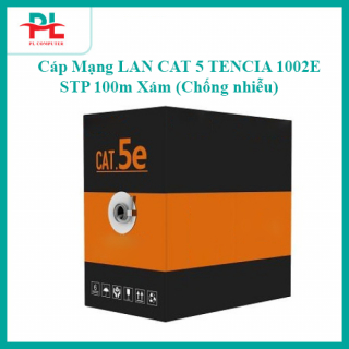 Cáp Mạng LAN CAT 5 TENCIA 1002E STP 100m Xám (Chống nhiễu)