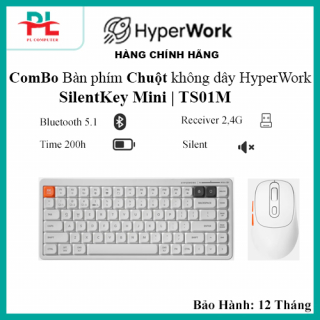 ComBo Bàn phím Chuột không dây HyperWork SilentKey Mini TS01M - Hàng Chính Hãng