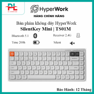 Bàn phím không dây HyperWork SilentKey Mini TS01M - Hàng Chính Hãng