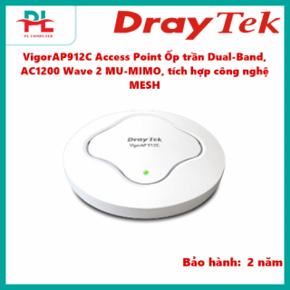 VigorAP912C Access Point Ốp trần Dual-Band, AC1200 Wave 2 MU-MIMO, tích hợp công nghệ MESH