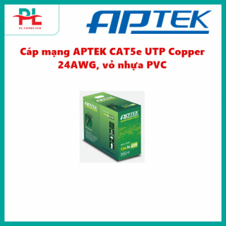 Cáp mạng APTEK CAT5e UTP Copper 24AWG, vỏ nhựa PVC