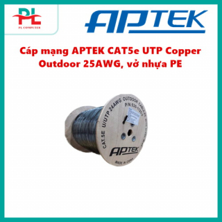 Cáp mạng APTEK CAT5e UTP Copper Outdoor 25AWG, vở nhựa PE