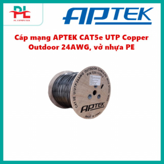 Cáp mạng APTEK CAT5e UTP Copper Outdoor 24AWG, vở nhựa PE