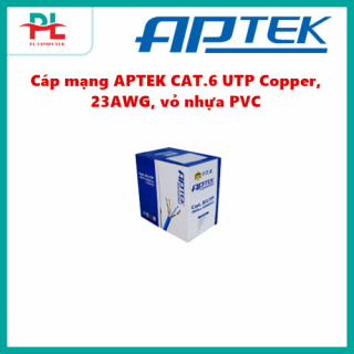 Cáp mạng APTEK CAT.6 UTP Copper, 23AWG, vỏ nhựa PVC