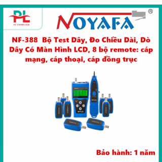 NF-388  Bộ Test Dây, Đo Chiều Dài, Dò Dây Có Màn Hình LCD, 8 bộ remote: cáp mạng, cáp thoại, cáp đồng trục