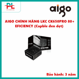 NGUỒN AIGO CK650PRO 80+ EFICIENCY (Capble đen dẹt) CHÍNH HÃNG