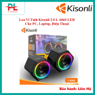 Loa Vi Tính Kisonli 2.0 L-6060 LED Cho PC, Laptop, Điện Thoại