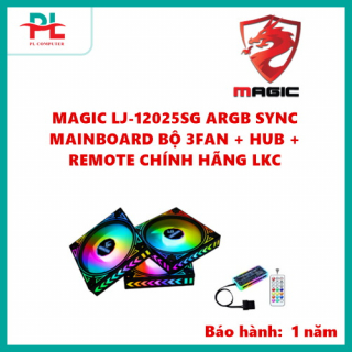 MAGIC LJ-12025SG ARGB SYNC MAINBOARD BỘ 3FAN + HUB + REMOTE CHÍNH HÃNG LKC