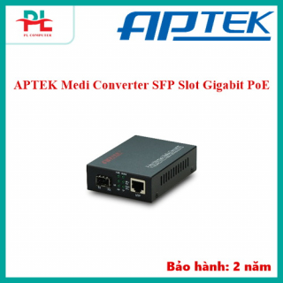 APTEK Medi Converter SFP Slot Gigabit PoE