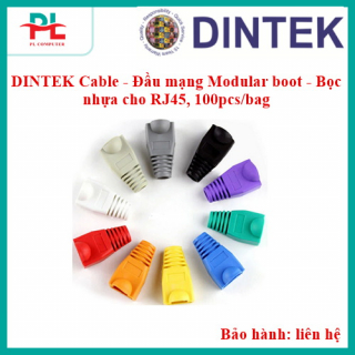 DINTEK Cable - Đầu mạng Modular boot - Bọc nhựa cho RJ45, 100pcs/bag