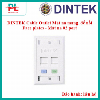 DINTEK Cable Outlet Mặt nạ mạng, đế nổi Face plates - Mặt nạ 02 port