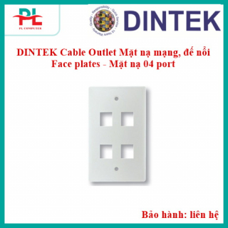 DINTEK Cable Outlet Mặt nạ mạng, đế nổi Face plates - Mặt nạ 04 port