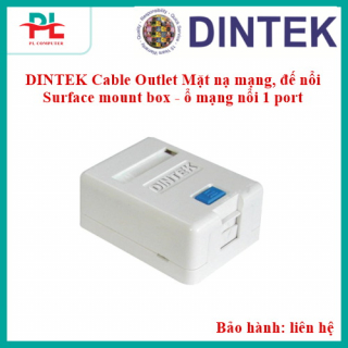 DINTEK Cable Outlet Mặt nạ mạng, đế nổi Surface mount box - ổ mạng nổi 1 port