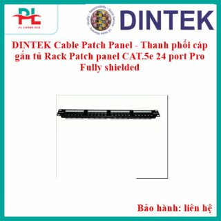 DINTEK Cable Patch Panel - Thanh phối cáp gắn tủ Rack Patch panel CAT.5e 24 port Pro Fully shielded