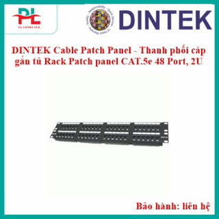 DINTEK Cable Patch Panel - Thanh phối cáp gắn tủ Rack Patch panel CAT.5e 48 Port, 2U