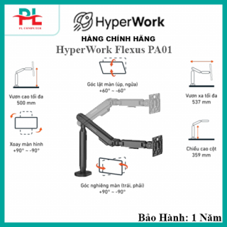 Giá đỡ màn hình HyperWork Flexus PA01 - Hàng Chính Hãng