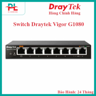 Switch Draytek VigorSwitch G1080 (8 port/ 10/100/1000 Mbps) - Hàng Chính Hãng