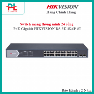 Switch mạng thông minh 24 cổng PoE Gigabit HIKVISION DS-3E1526P-SI