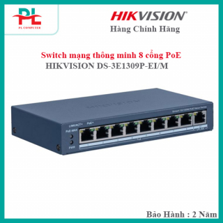 Switch mạng thông minh 8 cổng PoE HIKVISION DS-3E1309P-EI/M