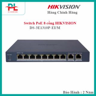 Switch PoE 8 cổng HIKVISION DS-3E1310P-EI/M