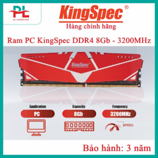 Ram PC KingSpec DDR4 8Gb - 3200MHz